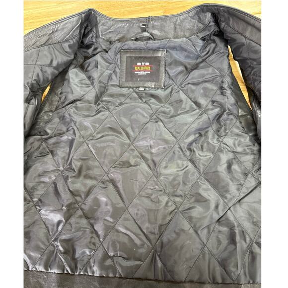 Real Leather Mens Black Bikers Vest/Waistcoat XL  NWT - Picture 4 of 4